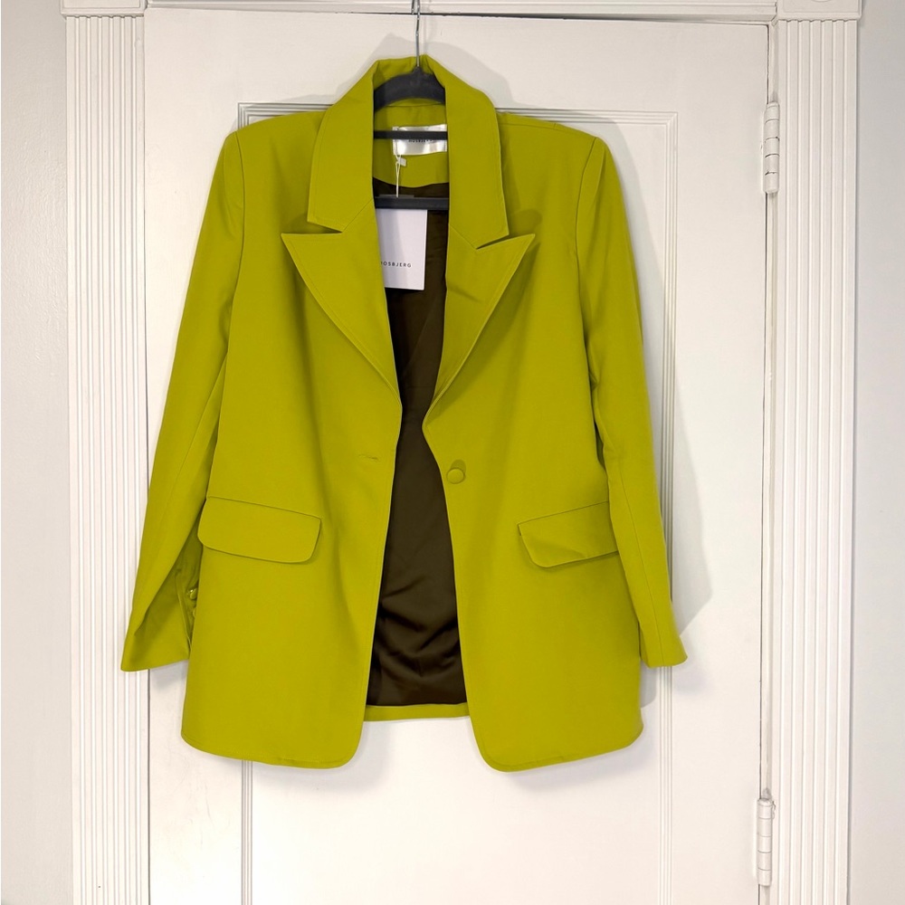 Chic Hosbjerg Ivy Adele Lime Blazer for Women Size XS Designer Suiting